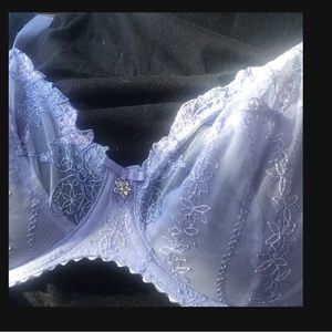 Adorable Periwinkle Floral Pattern Lace Bra Size 34D(brand new)